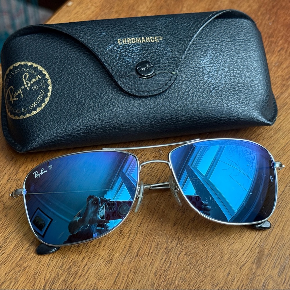 Ray-Ban Chromance Silver Aviator Frames – Clear Prescription Lenses